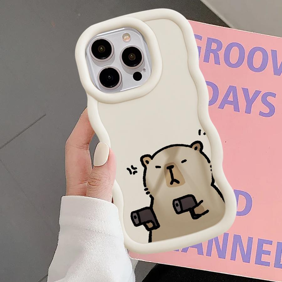 Soft Phone Cover Case for iPhone XR 14 8 12 17 Air 15 Plus 11 13 16 Pro Max Cartoon Cute Capybara