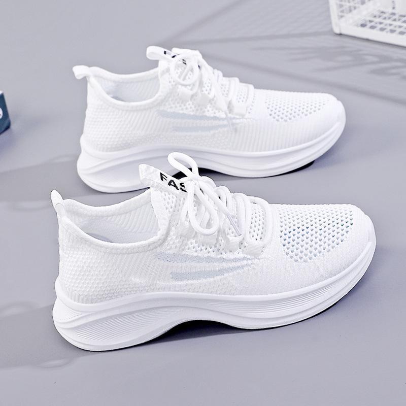 Women's shoes new 2026 summer net shoes women's breathable mesh casual sports shoes versatile flat bottom