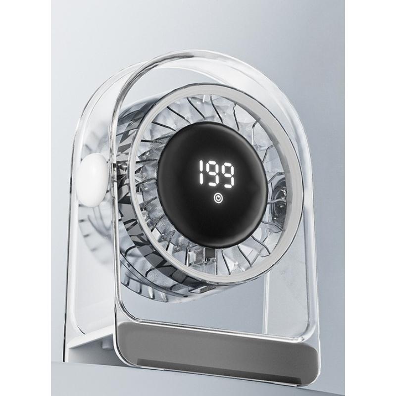 Desktop Fan, Silent Air Circulator, USB Charging, 4 Speed Settings