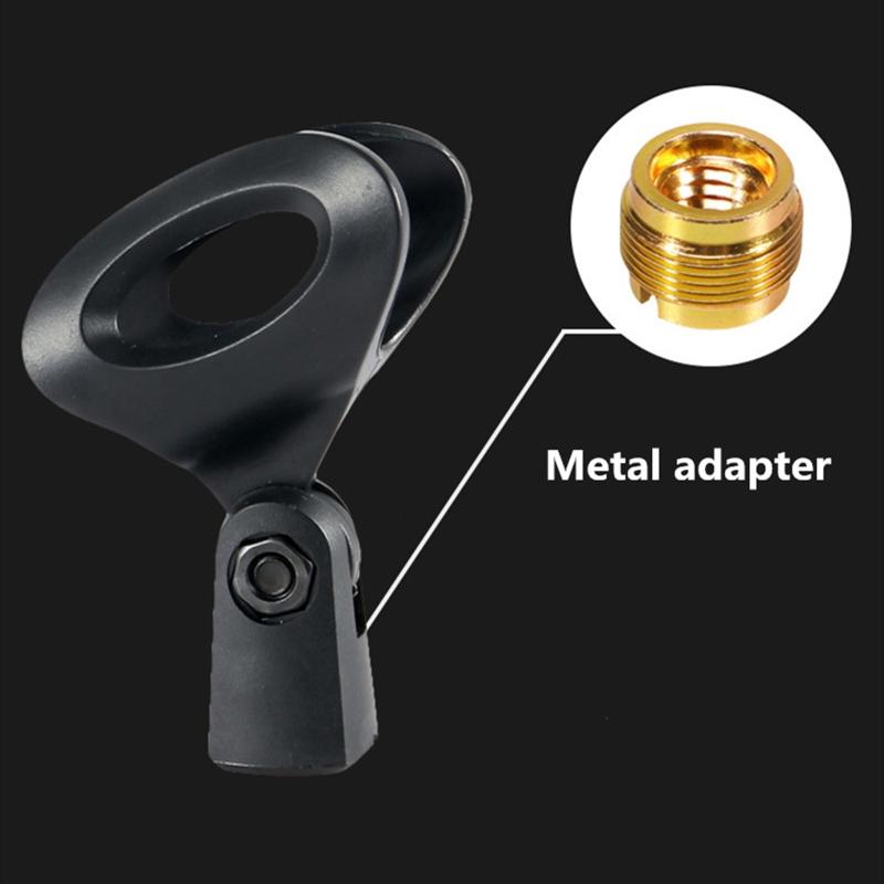Flexible Copper Threading Mic Holder Universal Microphone Clip Mic Stand Adapter Long-lasting Reliable Strength Mic Clip