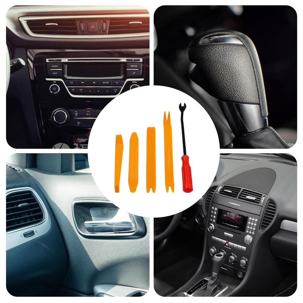 Car Panel Removal Tools Trim Tools Auto Removal 5 Pieces Pry Stick Set For Truck Audio Component Bodywork Modification Driver