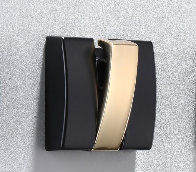 Cârlig Robă Negru Tuqiu Pliabil Cu Aspect Antic Umeraș Raft Haine Cârlig Prosop Aluminiu Cârlig Bucătărie Agățător Ușă Montat pe Perete