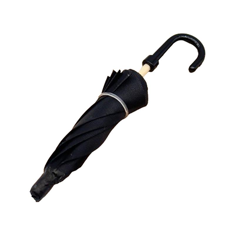 Dollhouse Simulation Mini Black Umbrella Can Open The Retro Miniature Scene Ornament Black Umbrella