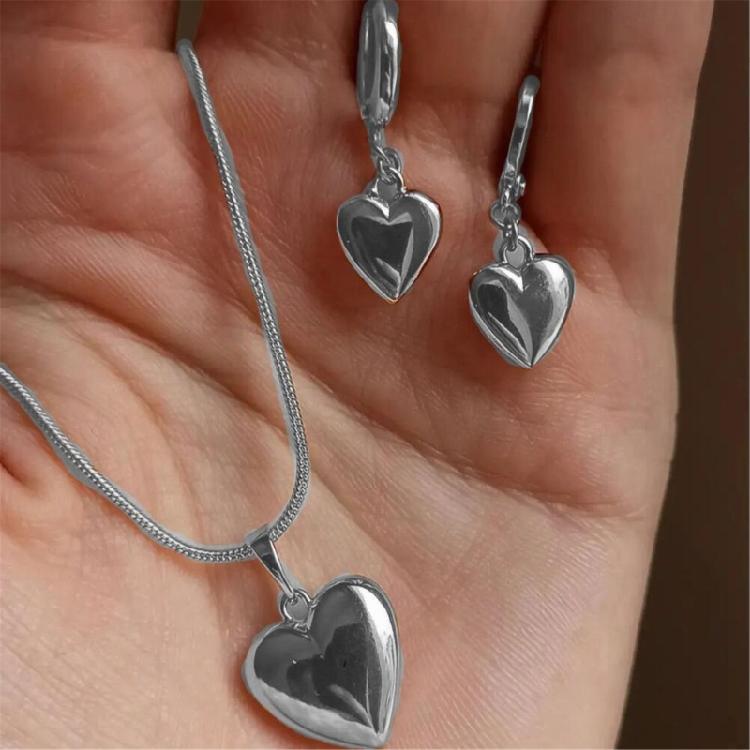 Dainty Pearls Pendant Necklace And Matching Earrings Set Handmade Accessories Gift For Bridal Party Or Anniversary