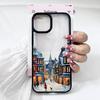 Merry Christmas Winter Street Snow Scene Winter Phone Case for Iphone 17 Air 16 Pro Max 15 14 13 Pro Plus 13 12 Mini 7 8 Covers