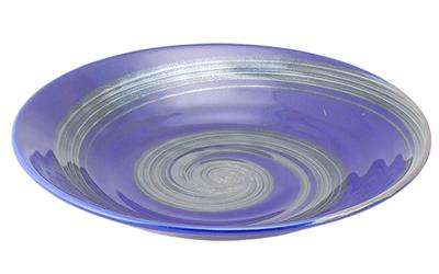 Hatsuyama Kiln Large Plate Blue 23.5×4.5Hcm Ginsai Blue Ripple 7.5 Plate YH-233-06