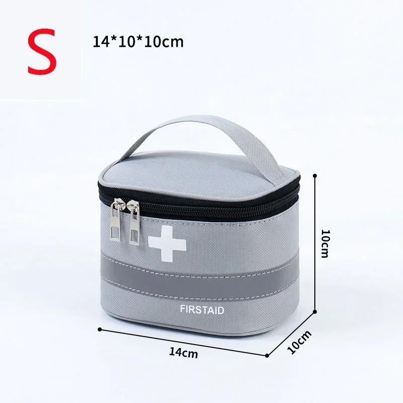 

Портативная аптечка первой помощи для путешествий, хранение на открытом воздухе, аптечка, аптечка, дорожная семейная аптечка, лекарства, домашний текстиль, аптечка серый