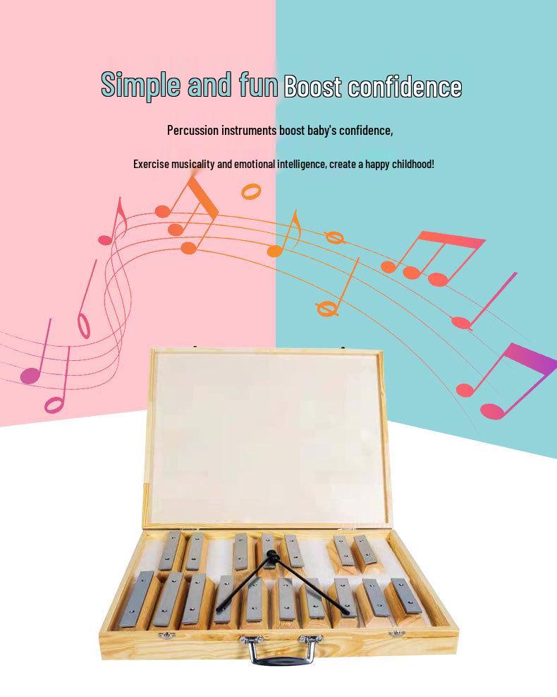 Orff 17-Tone Aluminum Xylophone: Perfect for Early Childhood Education and Percussion Beginners.