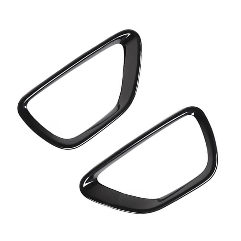 2Pcs Front Bumper Fog Light Bezel Cover Trim Fog Lamp Frame Black for Jeep Grand Cherokee 2014 2015 2016 2017