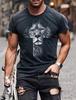 2023 New Men's Gender-Neutral T-Shirt 3D Printed Lion Round Neck Casual Short Sleeve Top Street Wea Men'st-Shirtoversizedt-Shirt