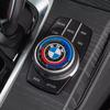 Carbon Fiber Car Emblem iDrive Knob Sticker for BMW X1 X2 X3 X5 X4 X6 X7 G30 G20 G32 G11 G12 F40 F30 F20 F10 F34 - 1 Piece XB5