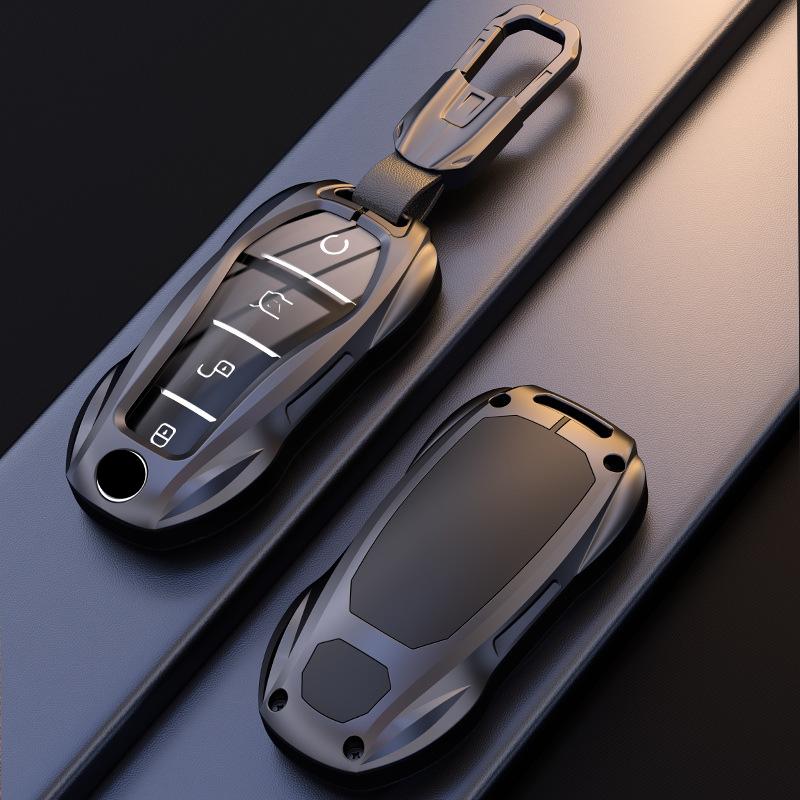 Metal Auto Smart Key Fob Case Cover Mount Housing Remote Bag Fit For Byd New Atto 3 Atto 2 Song Pro Shark 6 Dolphin Mini Seal U Sealion 7 Ev