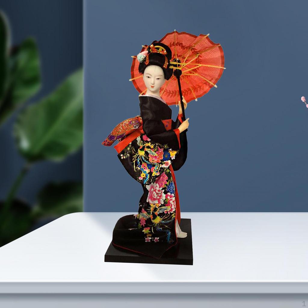 Boneca Geisha Asiática - Estatueta Decorativa para Casa e Escritório