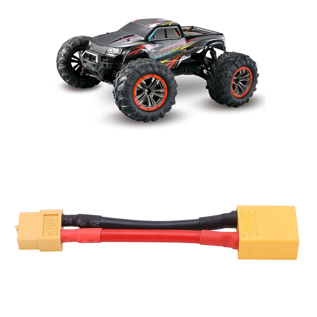 XT60 Female to XT90 Male Connector 12AWG High Bending RC Connector Reusable XT60 Connector for RC Car Model Aircraft Model