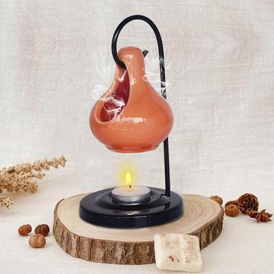 Diffusore di Olio Aromatico in Ceramica Bruciatore Sospeso per Decorazione Domestica e Regalo, 4 x 8 Pollici (Appeso - Arancione)