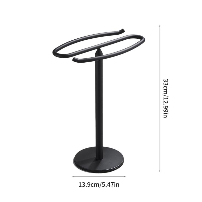 Towel Stand S Shaped Bath Towel Rack with Nonslip Base Countertop Jewelry Towel Holder for Bathroom & Kitchen Use