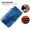 For iPhone 17 Pro Stand Case 7-Shaped Pattern Imprint Leather Phone Cover with Strap