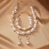 Special-shaped Pearl Necklace Bracelet Earrings Set Internet Celebrity Women's Jewelry Set