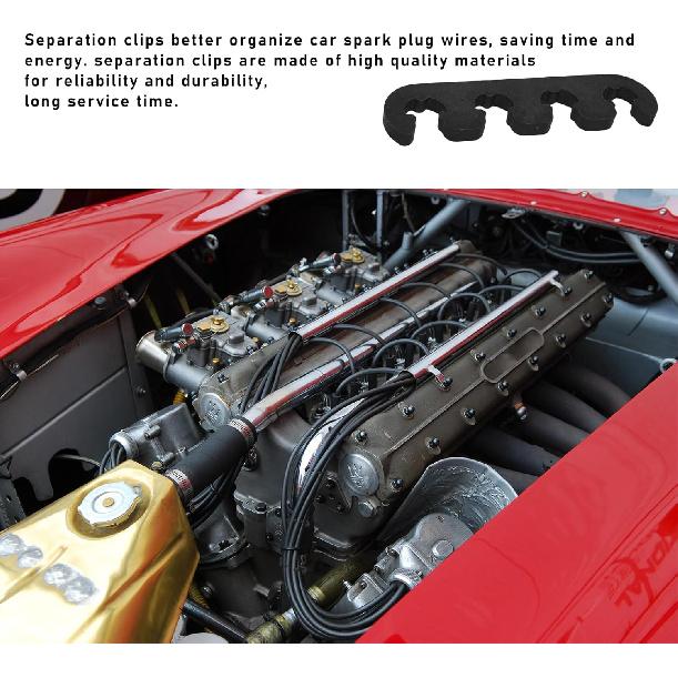 12 PCS Spark Plug Wire Separator, 7mm 8mm 8.5mm 8.8mm Spark Plug Branch Clamp, Car Engine Spark Plug Separators, Vehicle Ignition Wire Separators