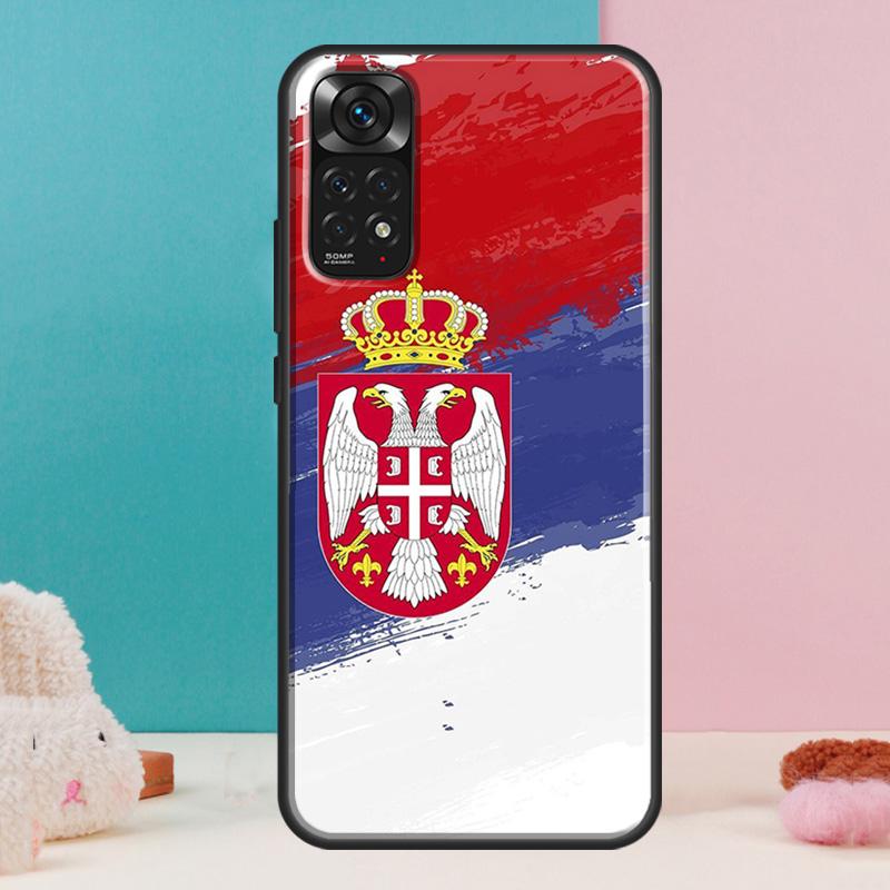 Flag of Serbia Serbian Case For Xiaomi Redmi Note 14 13 12 Pro 11 9 10 9S 10S 11S 12S Redmi 14C 13C 10C 12C Cover