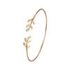 Minimalist Leaf Inspired Alloy Jewelry Bracelet Comfortable Wear For Daily Use Special Occasions Outfits