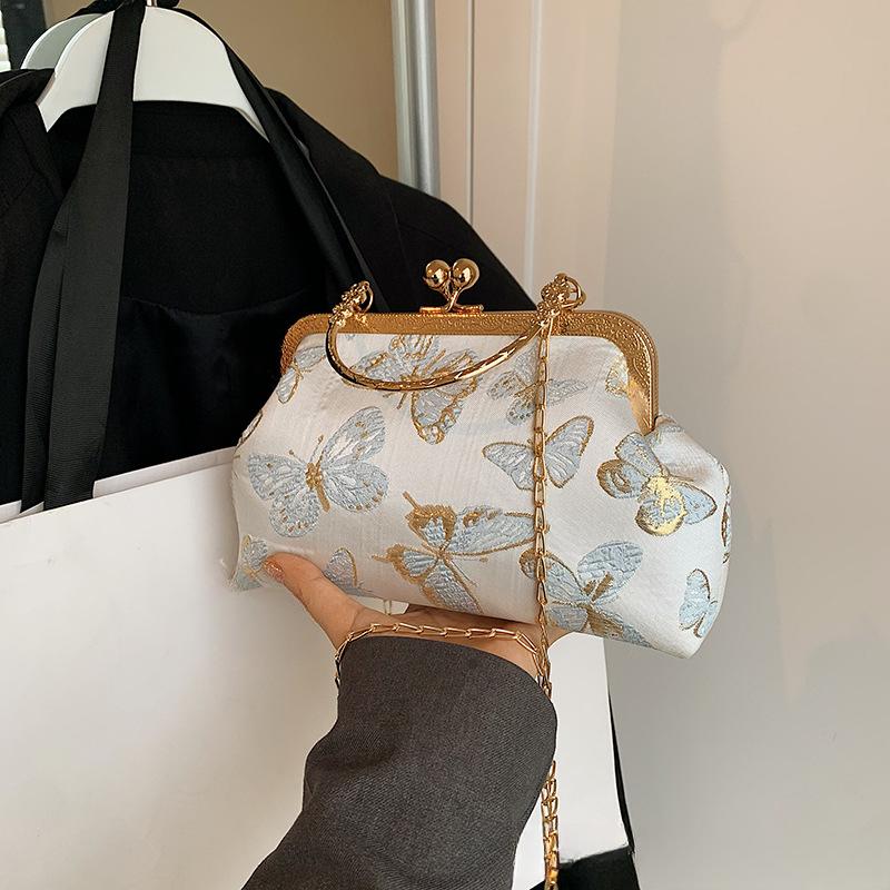 Geantă frumoasă casual crossbody cu un umăr, personalitate la modă, cheongsam atmosferic, hanfu, stil național, de mână, geantă scoică pentru femei