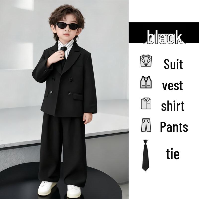 Boys' Spring Casual Suit Set - Formal Page Boy & Piano Performance Wear