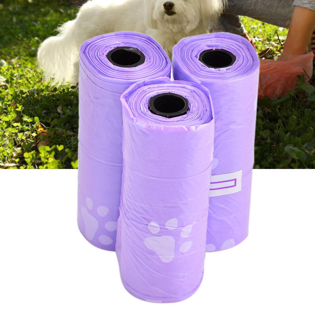 20 Rolls Garbage Clean Up Heart Bag Pet Dog Cat Waste Poop Pick Up Bag Black
