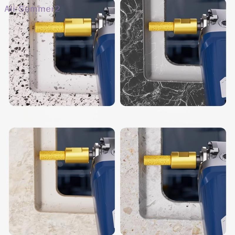 {Summer2}6/10/15mm Round Shank Vacuum Brazed Burr Rotary Grinding Head Edges Trimming And Grooving Tool For Angle Grinder