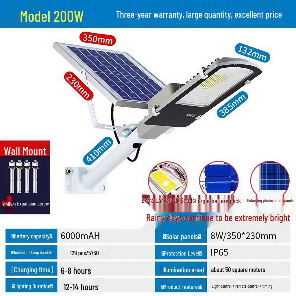 Golden Bean High Power Solar Wall Lights for Outdoor Courtyard - Super Bright New Rural Household Lighting