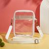 Mini durchsichtige Umhängetasche, Trendige quadratische Handytasche, Damen Reißverschluss Strand-Schultertasche