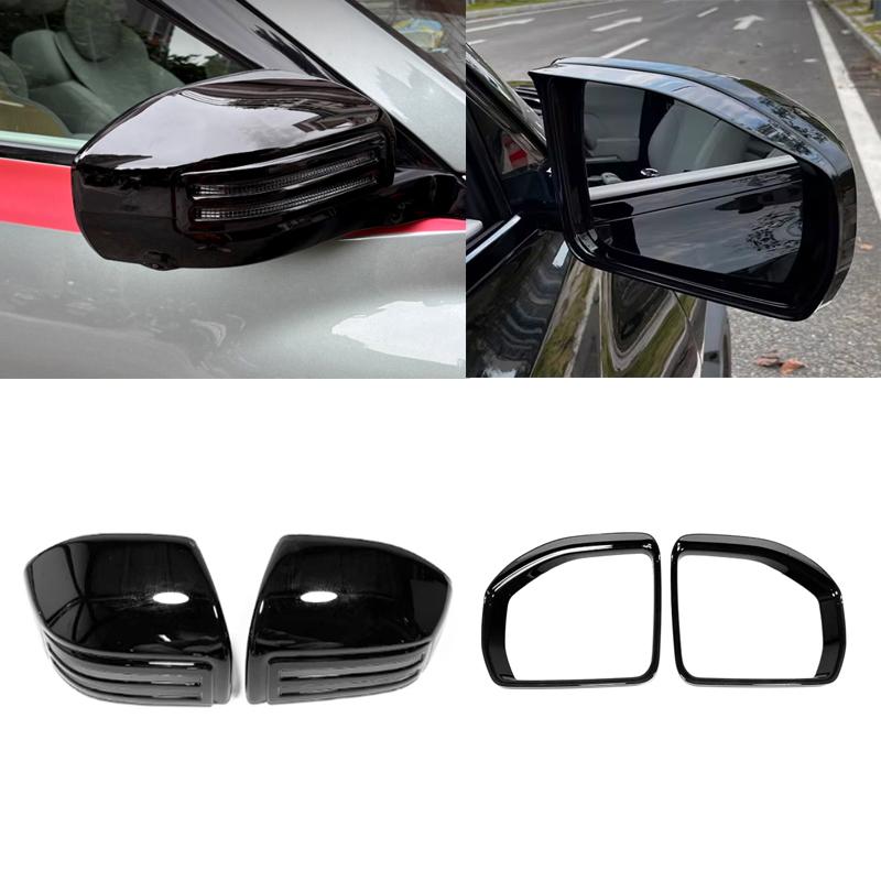 For BYD Equation Leopard 3/Titanium 3/Super 3 2025 2026 ABS Black Side Reverse Mirror Rain Shield Frame Rear View Mirror Cover