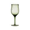 Champagne Flute Barware Stemware Vintage Glass Drinkware Green Stemware Vintage Green Glassware Green Goblet Wine Glass