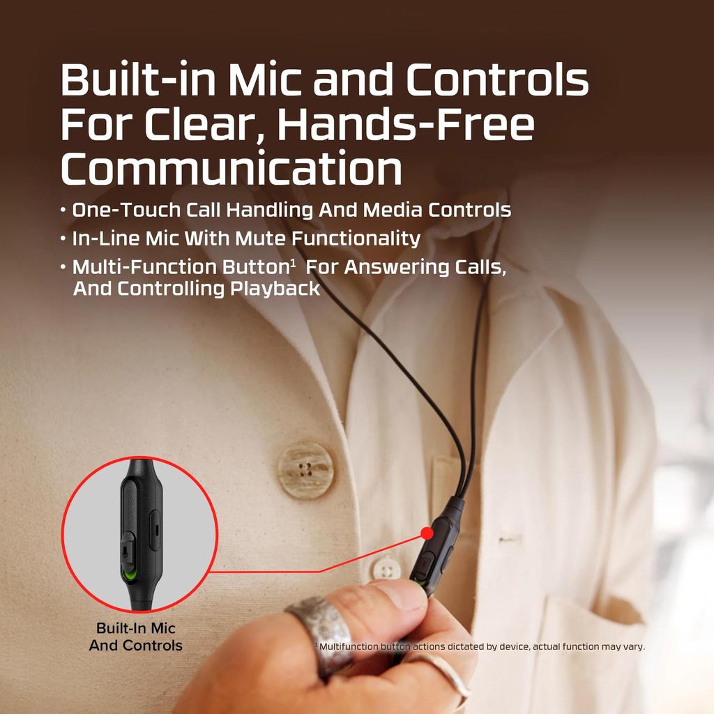 HyperX Cloud Earbuds III Earbuds 3, 14.3mm Drivers,Low-Profile 90° Plug,3.5mm Plug,Built-in Microphone,Multi-Function Button,PC,Mobile,Nintendo Switch