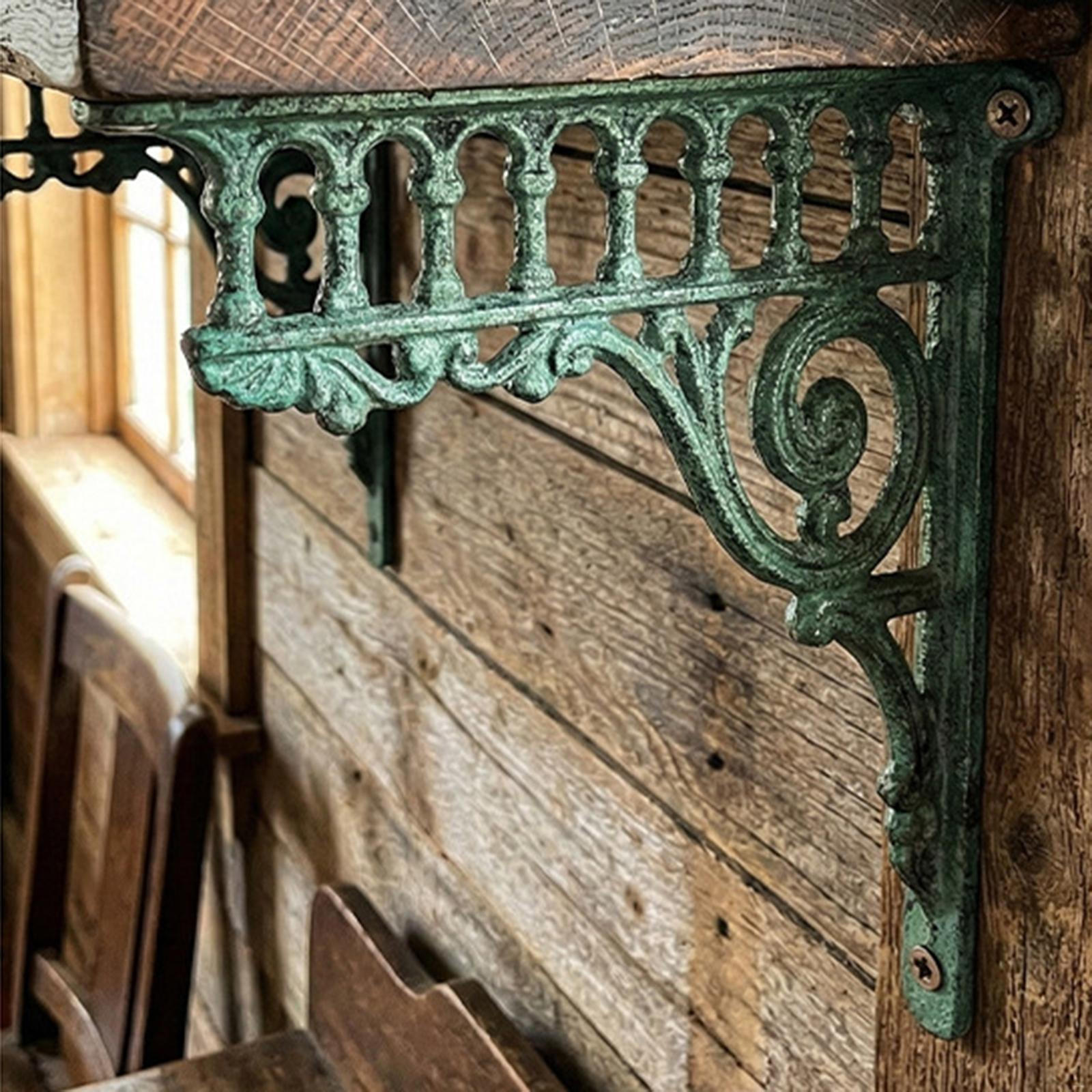 Железный настенный кронштейн-полка Поддержка Римская колонна Элегантная треугольная конструкция Декоративный уголок