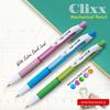 FLAIR Clixx 0.7 mm Mechanical Pencil Pack of 10 | Triangular Barrel, Ergonomic Grip, Free Lead Tube, Lightweight for School & Office