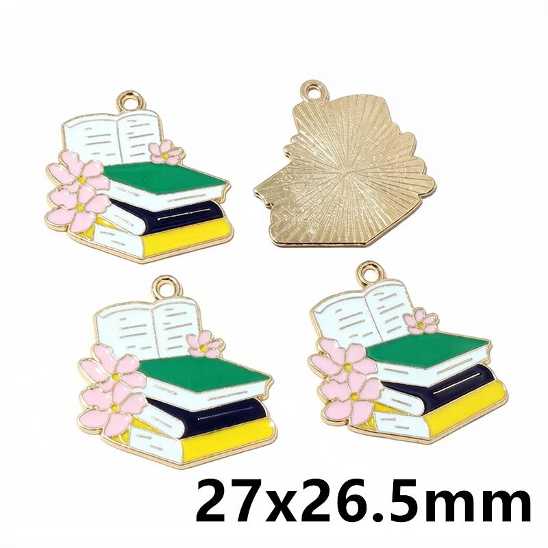 10Pcs Enamel Graduation Hat Charms Pendant for Necklaces Earrings DIY Jewelry Making Decorations Accessories Findings