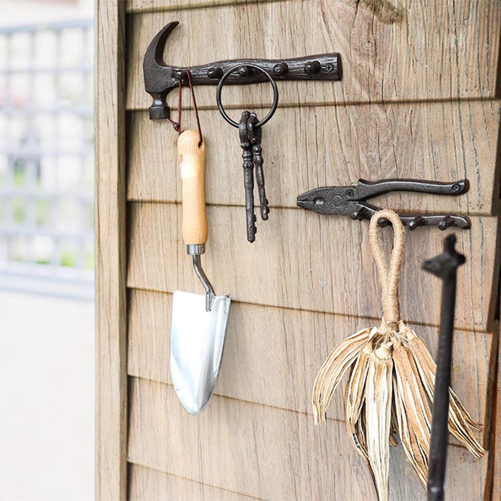 Cast Iron Hooks For Wall Plier Shape Vintage Key Hanger Rustic Key Hanger Holder For Homeowners DIY Enthusiasts Mechanics