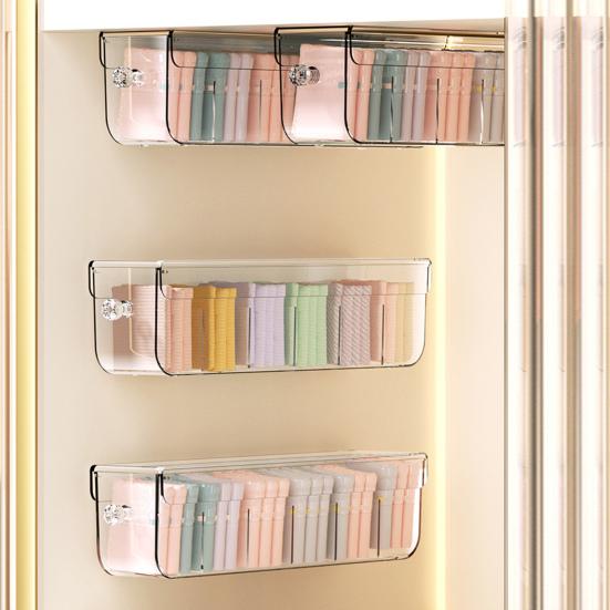 Storage Box Drawer-Style Wall-Mounted Organizer Large Capacity Multi-Functional Underwear Storage Container