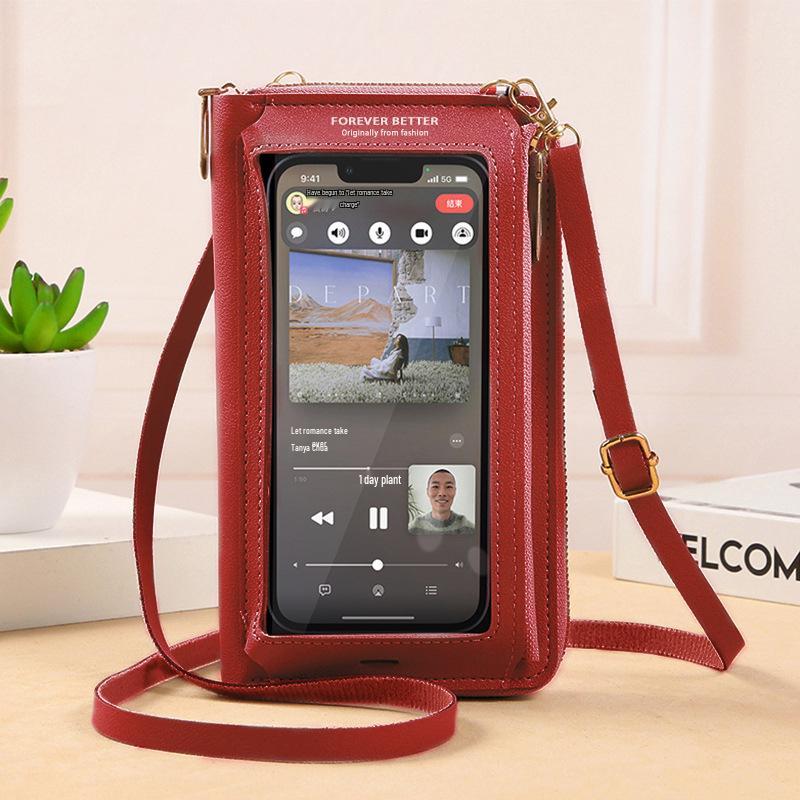 2023 Women's Anti-theft Touchscreen Mini Crossbody Phone Bag Wallet - Transparent, Drop-proof, and Multifunctional.