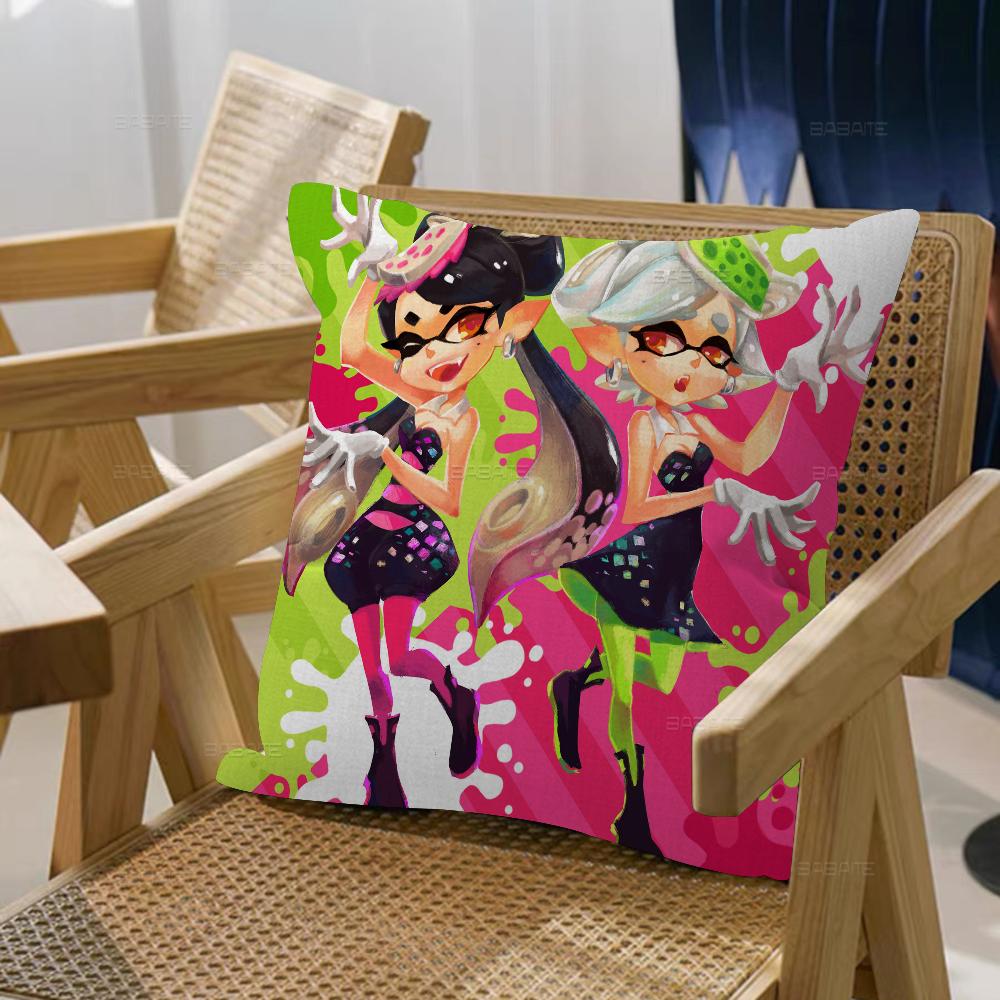 Splatoon Pillow Gift Home Office Decoration Bedroom Sofa Car Cushion Cover Case 45x45