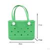 Washable Tote Bag Waterproof Handbag Organizer Fashion Summer Kids Beach Green