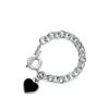 T-Familie Herzförmiges Emaille-Armband: Blaue, Rote, Rosa Herzen, Liebes-Rosenkranz, Runde Perlenkette - Perfektes Valentinstagsgeschenk für Freundin.