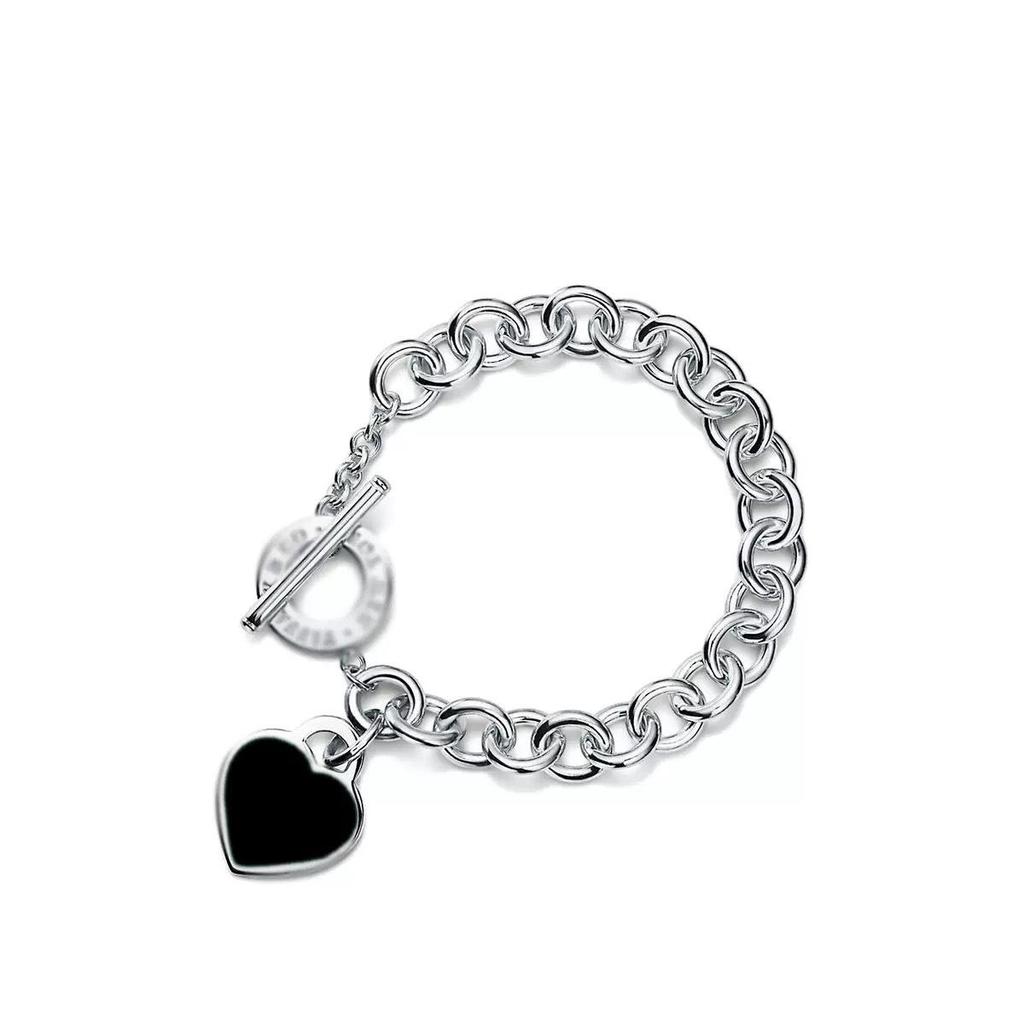 T-Familie Herzförmiges Emaille-Armband: Blaue, Rote, Rosa Herzen, Liebes-Rosenkranz, Runde Perlenkette - Perfektes Valentinstagsgeschenk für Freundin.