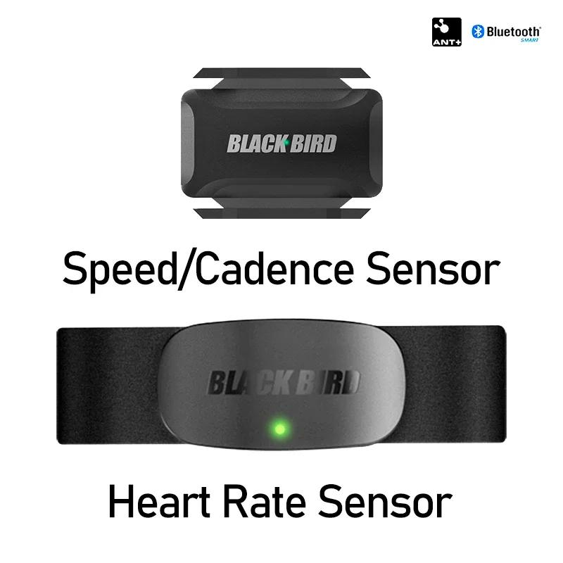 Black Bird Heart Rate Cadence Sensor Speed Speedometer ANT+ Bluetooth 5.0 Compatible with Garmin IGP Bryton Bike Computer