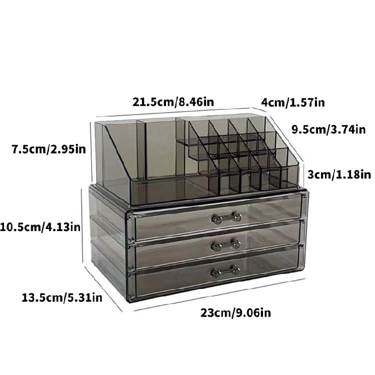 Acrylic Makeup Accessories Storage Box Space saving Jewelry Organiser with Multiple Compartments for Easy Access