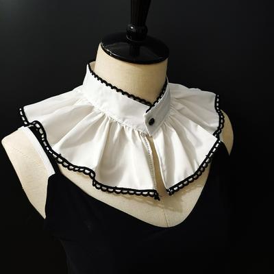 Vestido Camisa de Mujer Lindo con Cuello de Solapa Desmontable Chal Decorativo Falso Cuello Bufanda Dulce Envoltorio Collar Falso para Dama Chica para uso diario