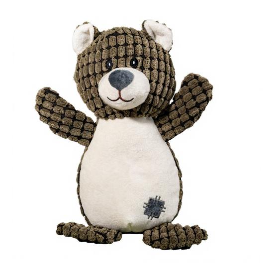 

Pet Toy Bear Shape Bite-Resistant Plush Dog Cat Chew Toy with Built-in Sound Device Soft Interactive Play Stress Relief Toy дубильная кора
