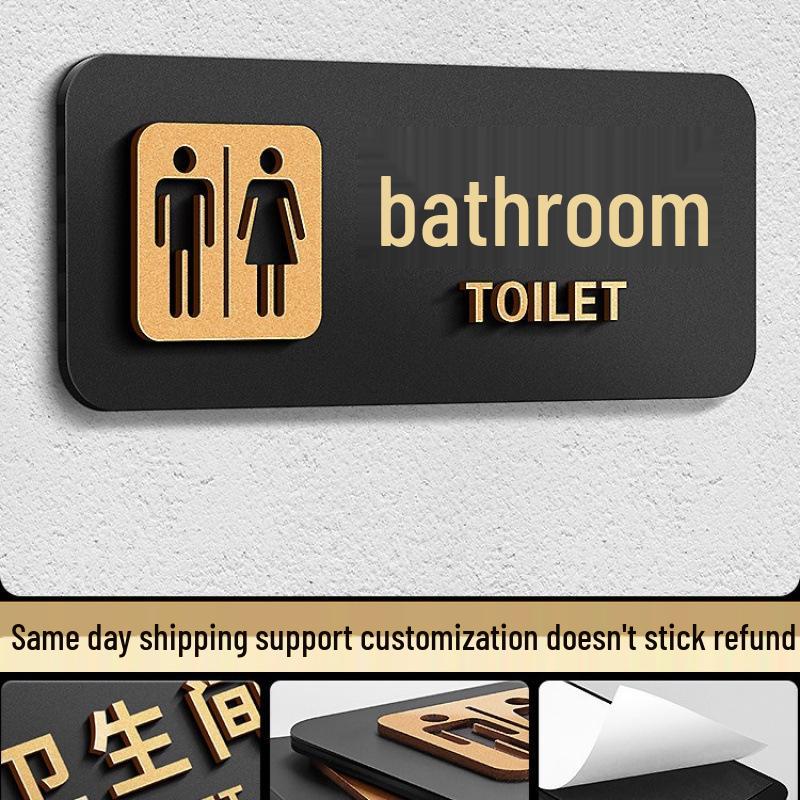 Men's & Women's Restroom Directional Signs for Public Toilets – Left & Right Arrows for Hotels & Offices