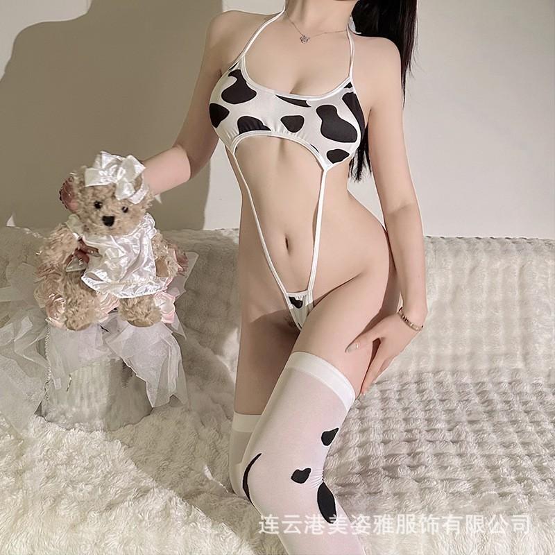 Cute qqny sexy playful uniform cute suit cow cosplay maid seduction three-point pure lust
